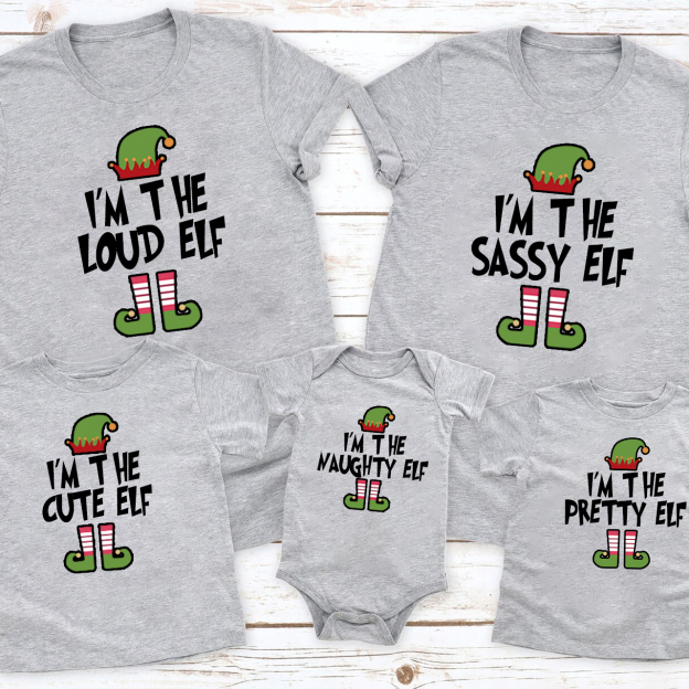 Elf Group Christmas Family Matching Shirt
