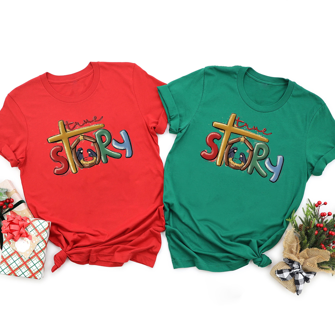 True Story Christian Christmas Family Matching Shirt