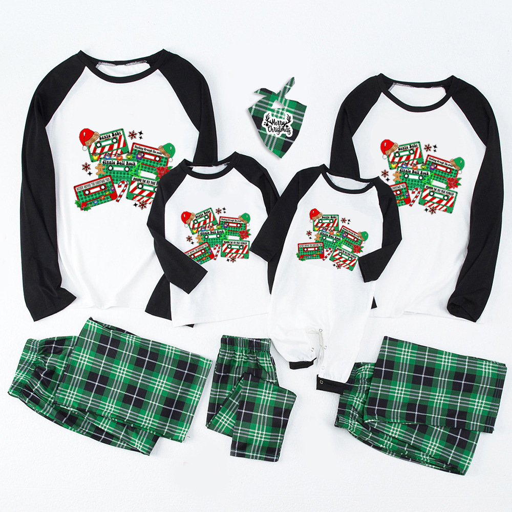 Christmas Holiday Tapes Family Matching Pajamas