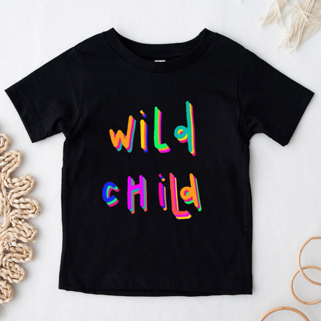 Wild Child Colorful Font T-shirt