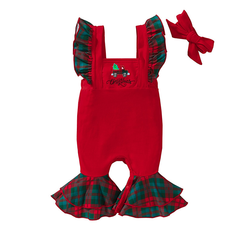 Ruffles Christmas Baby Bodysuit Set