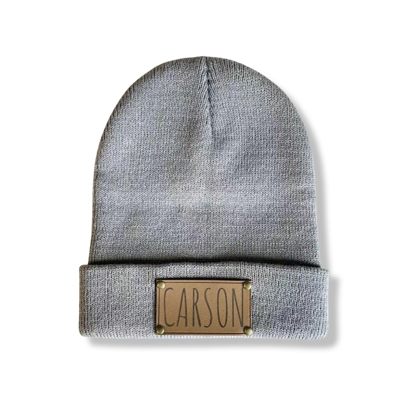 Signature Beanie/hat (Vegan Leather Patch)