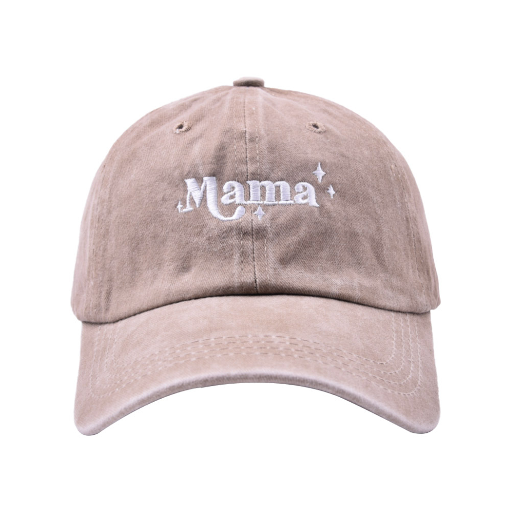 Star Print Mama Embroidered Baseball Cap