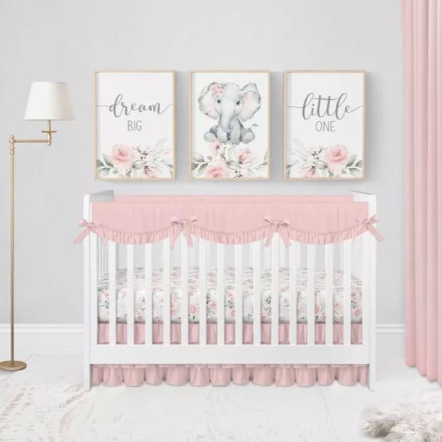Floral Elephant Bundled Digital Nursery Art