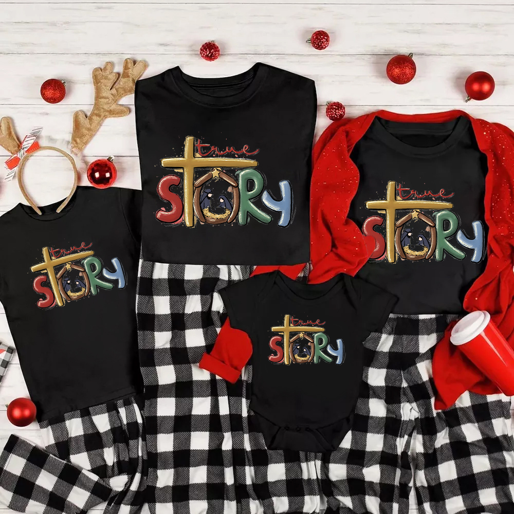 True Story Christian Christmas Family Matching Shirt