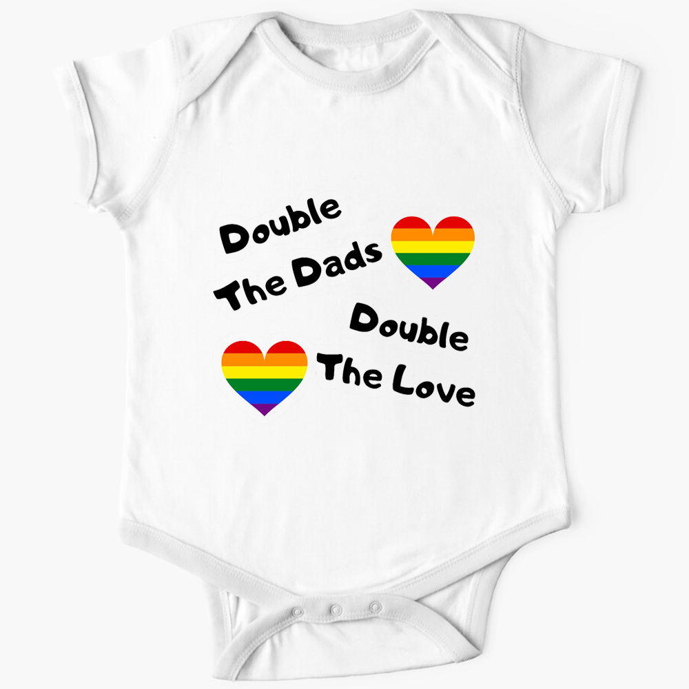 Double The Dads Double The Love LGBTQ Baby Bodysuit