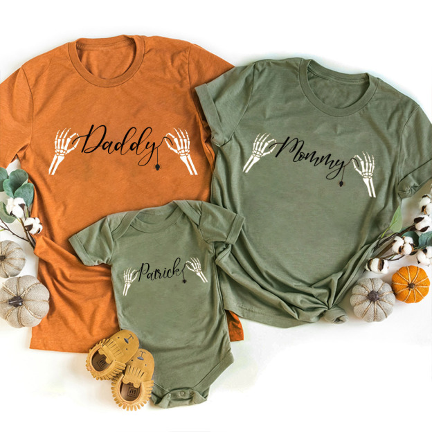 Personalized Halloween Spider Web Family Matching Shirts