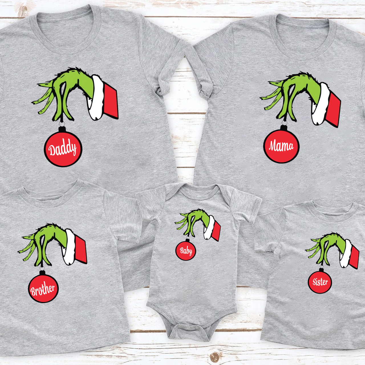 Red Bulb Christmas Family Matching Shirt