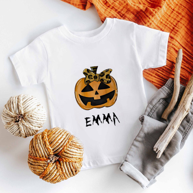 Personalised Pumpkin Boy Fall Halloween Shirts