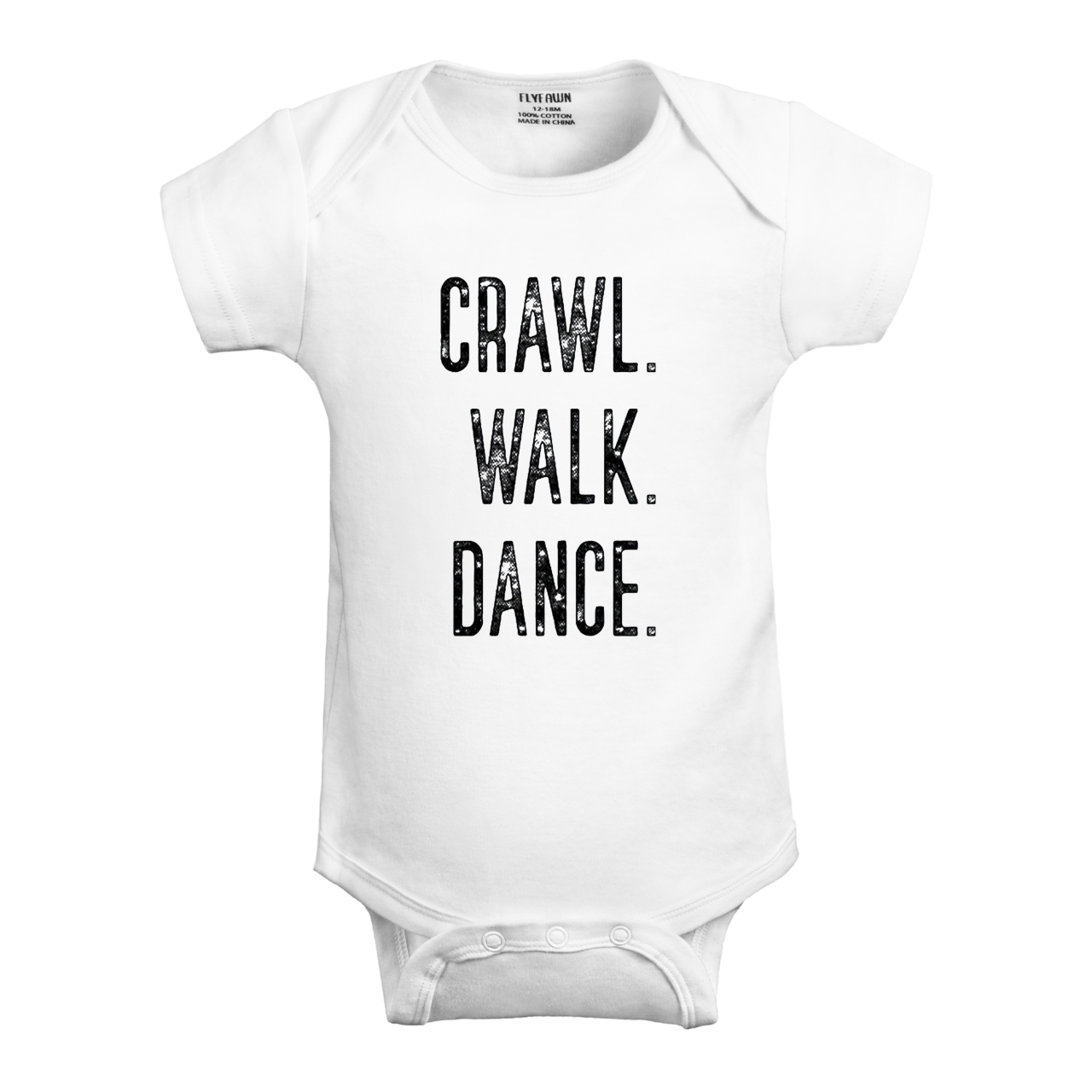4 Colors Crawl Walk Dance Baby Bodysuit
