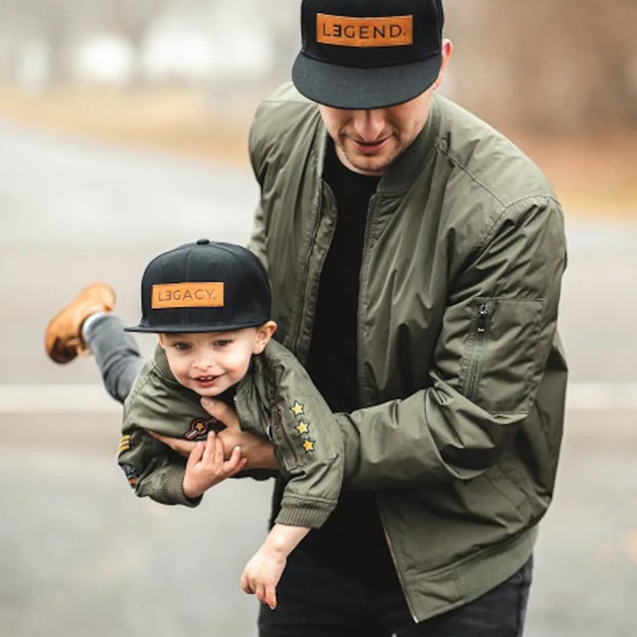 Personalized Family Matching Snapback Hat (Vegan Leather Patch)