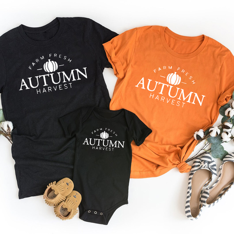 Thanksgiving  Autumn Harvest Family Matching Shirt