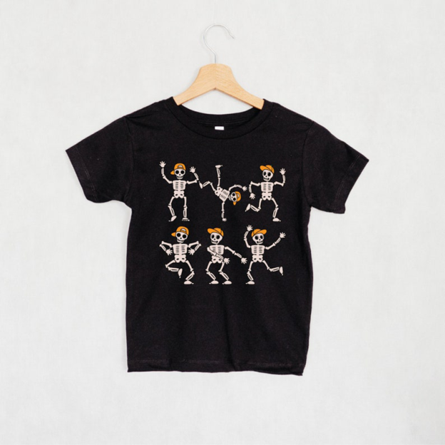 Dancing Skeleton Halloween Shirt For Kids