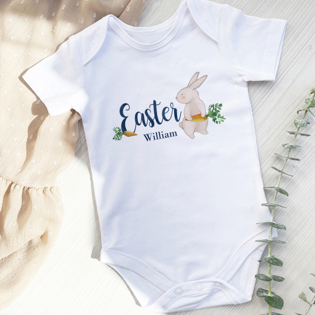 Personalized Baby Bodysuit & Shirts  (Rabbit And Carrot)