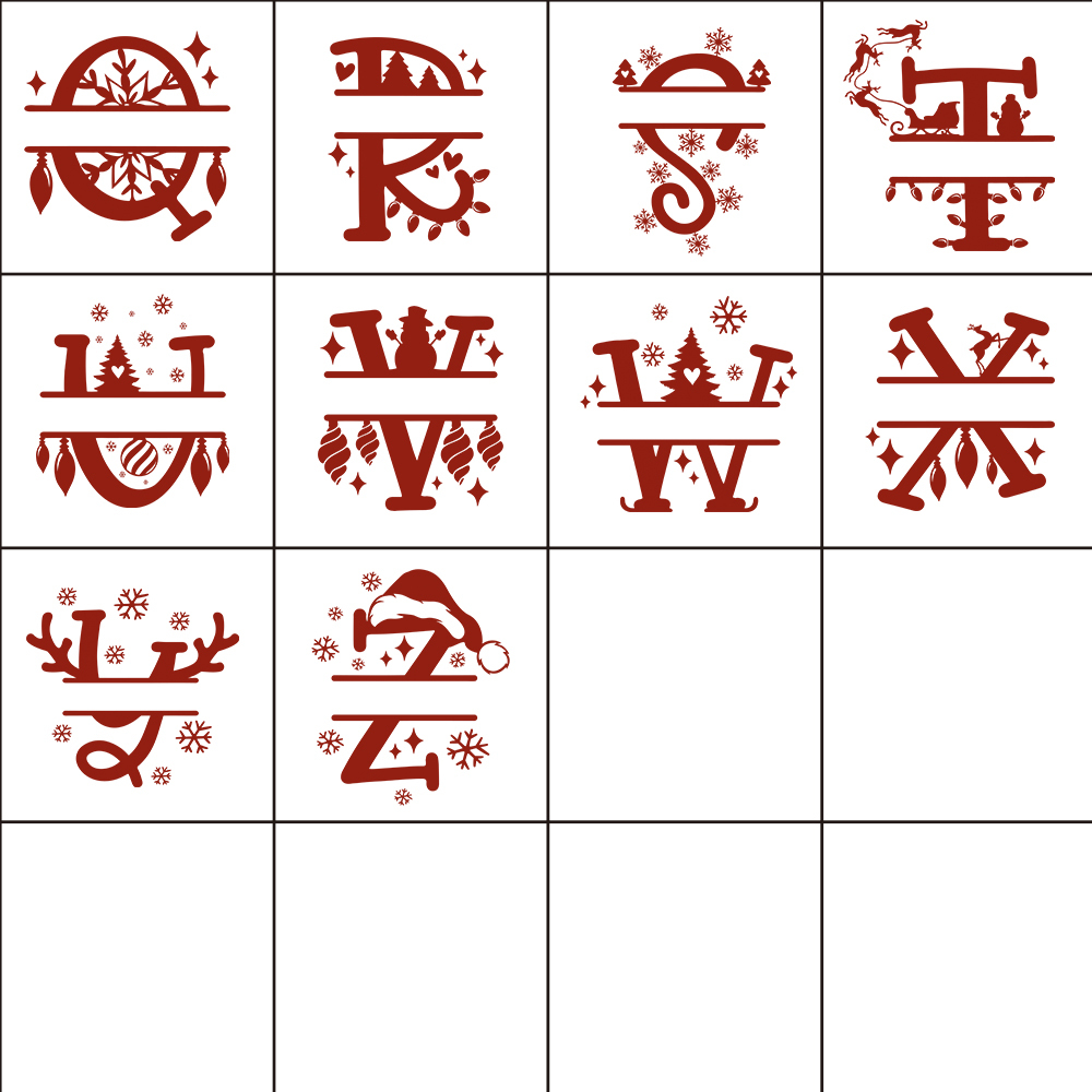 Personalized Red Letters Christmas Family Matching Pajamas