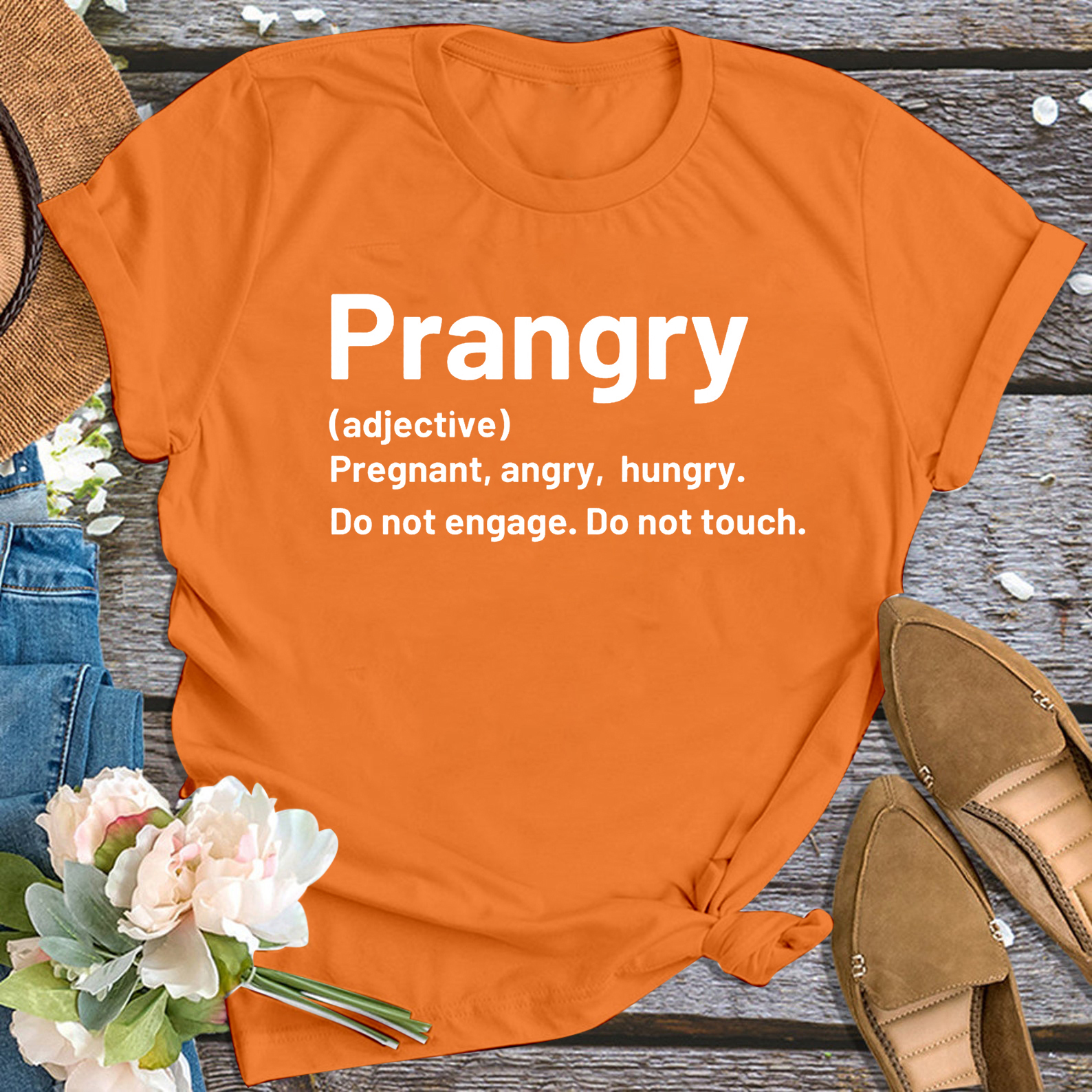 Prangry Mama Pregnancy Announcement Shirt