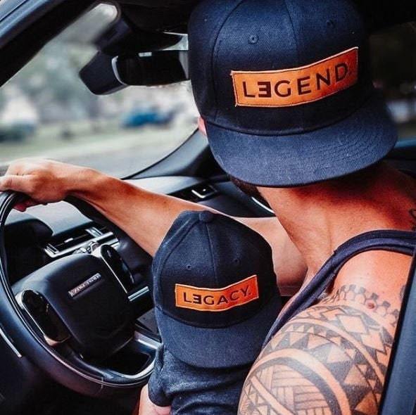 Family Matching Snapback Hat (Vegan Leather Patch)