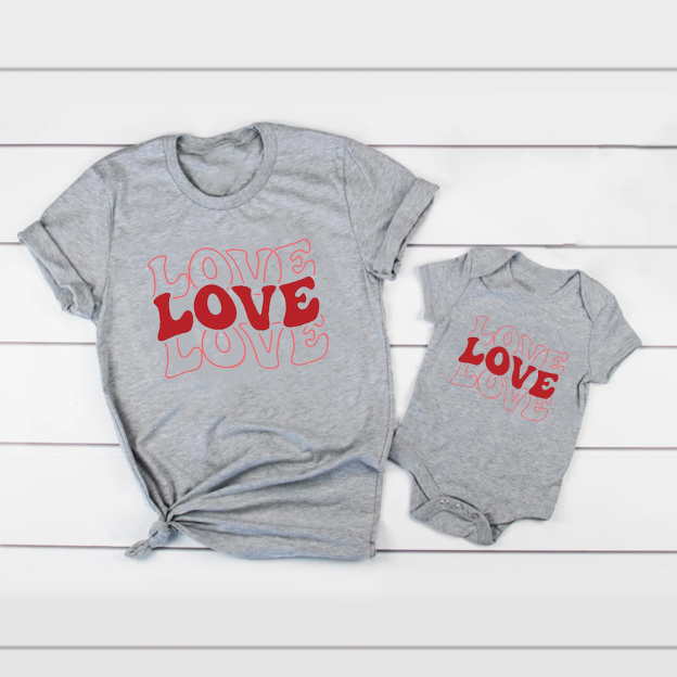 LOVE LOVE LOVE Family Matching Shirts