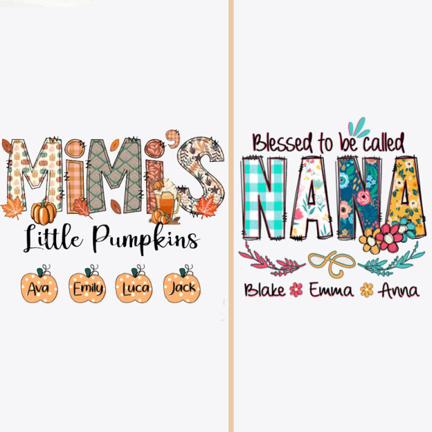 Personalized Fall Family Matching Grandparents Shirt