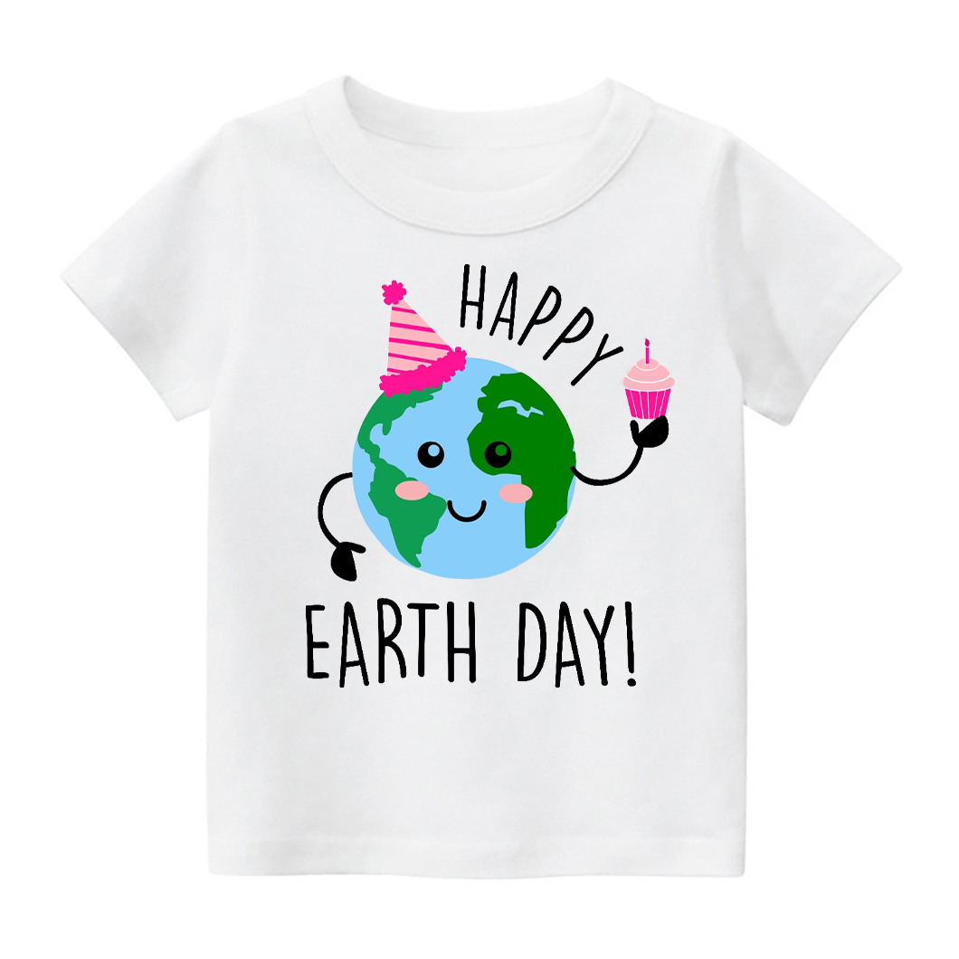 Happy Earth Day With Cake Toddler Shirt