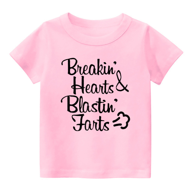 Breakin' Hearts Blastin' Farts Kids Shirt