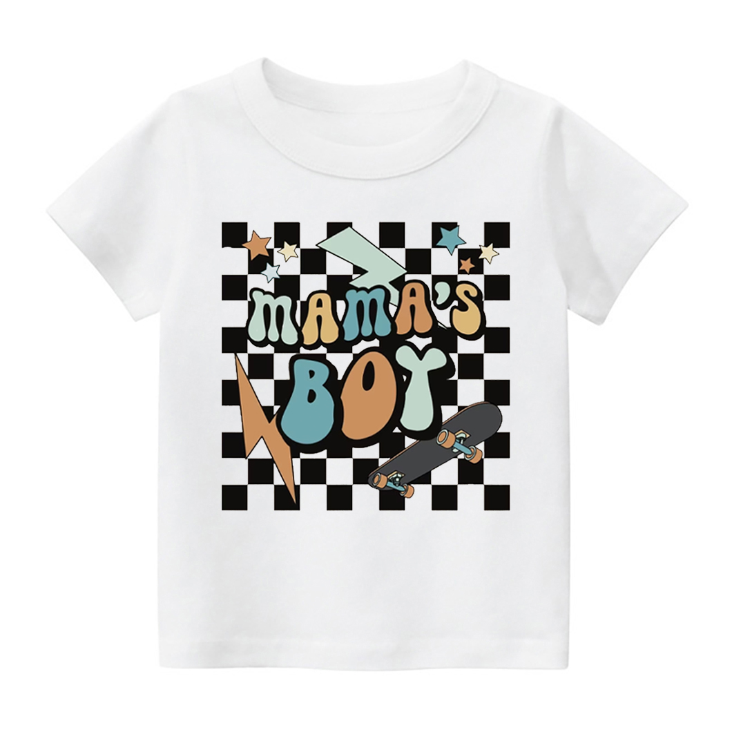 Mama's Boy Retro Skater Kids T-Shirt