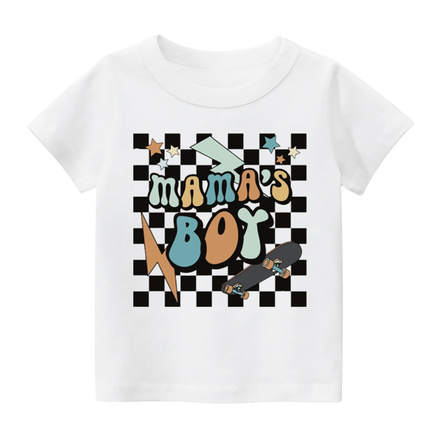 Mama's Boy Retro Skater Kids T-Shirt