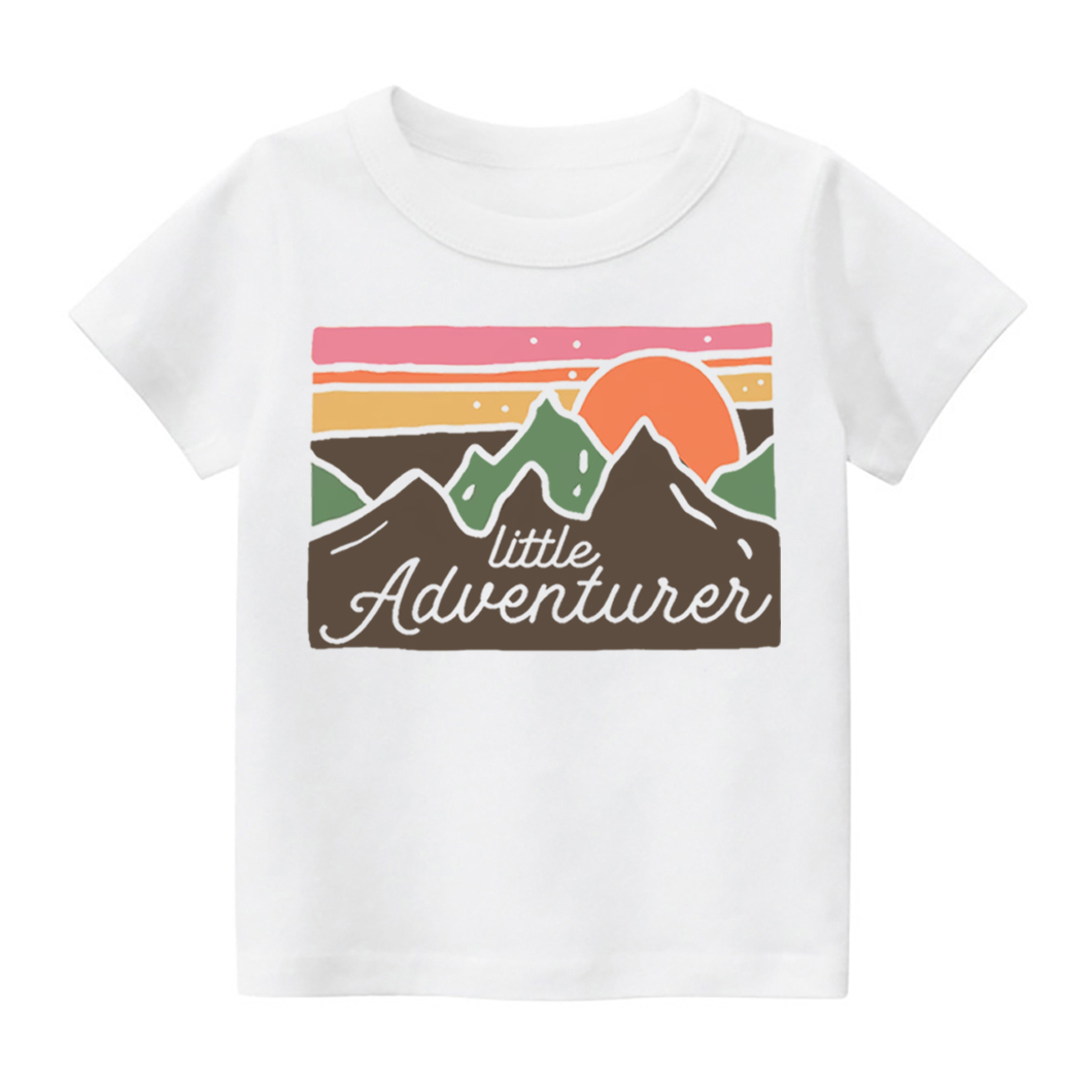 Little Adventurer Cute Mountains Kids T-Shirt