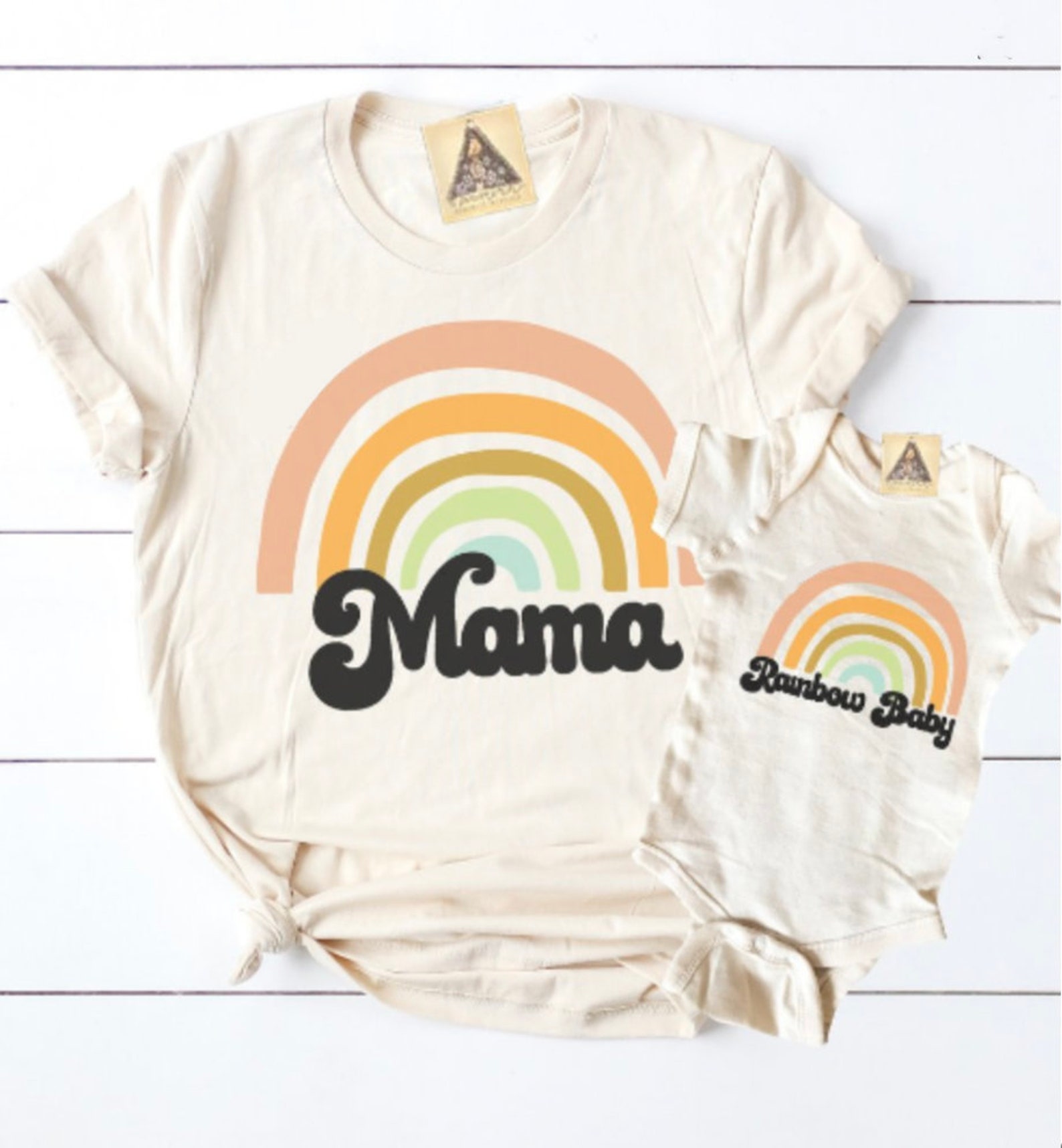 Personalized Matching Mama and Rainbow Baby Bodysuit & Shirts