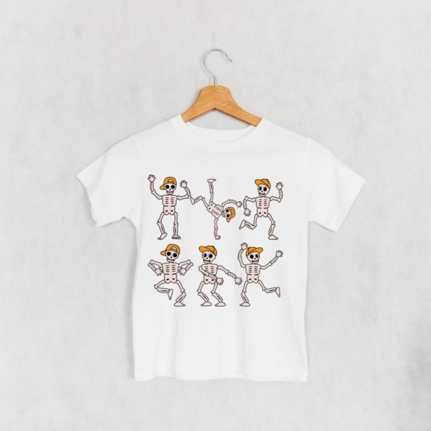 Dancing Skeleton Halloween Shirt For Kids