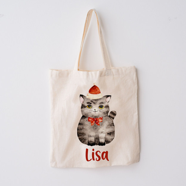 Well-Behaved Cat Christmas Tote Bag