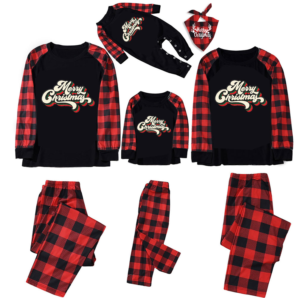 Merry Christmas Vintage Color Family Christmas Pajamas