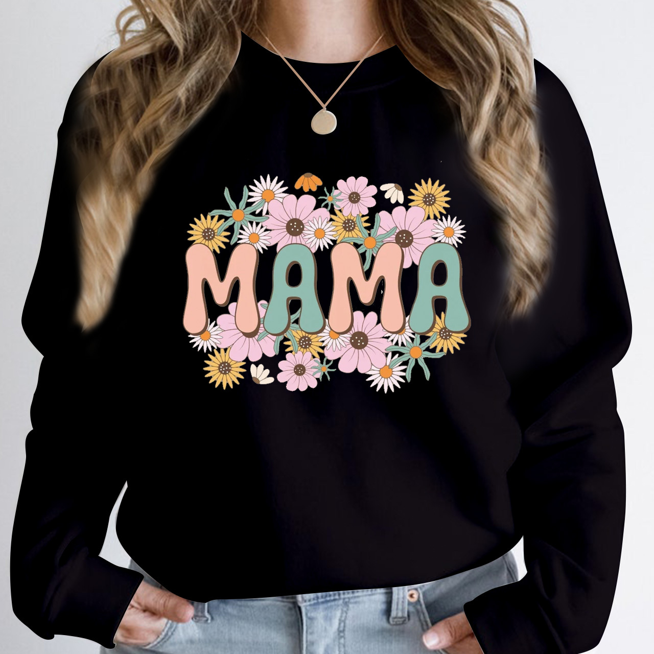 Retro Floral Gift For Mom Sweatshirt