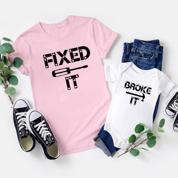 Broke It & Fixed It Matching Shirt For Daddy And Me