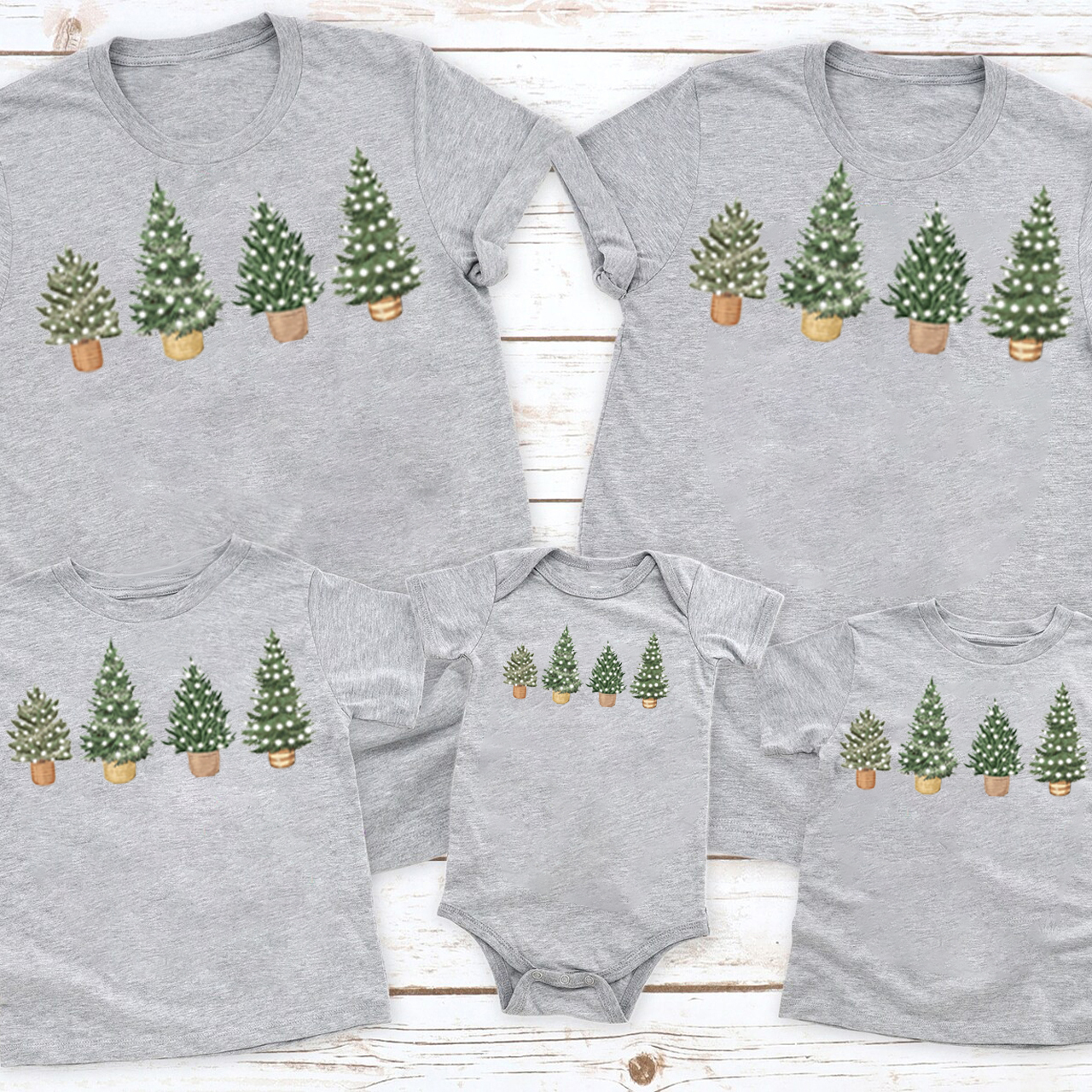 Snow Trees Christmas Family Matching Shirt