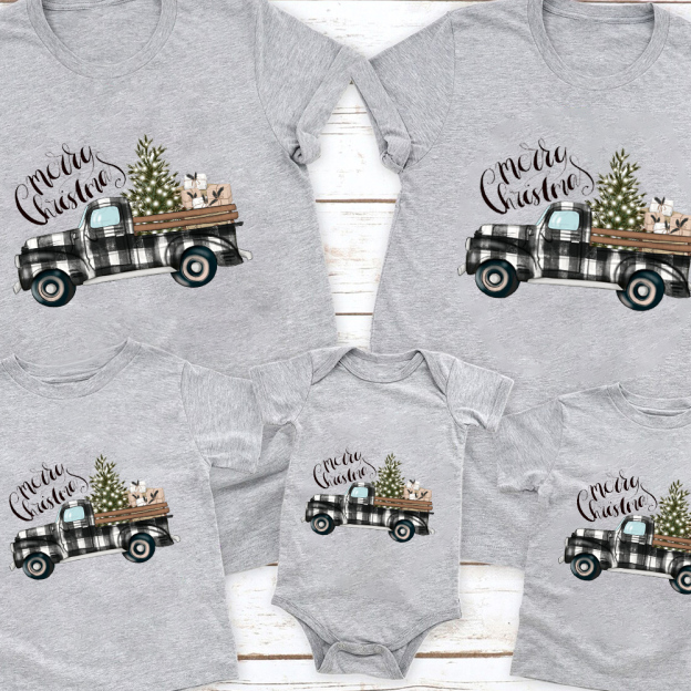 Christmas Tree&Truck Family Matching Shirt