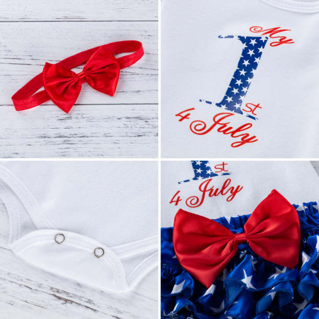 Little Miss America 4th Of July Baby Girl Outfit Set