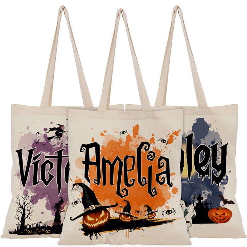 Personalized Halloween Tote Bag For Trick Or Treat