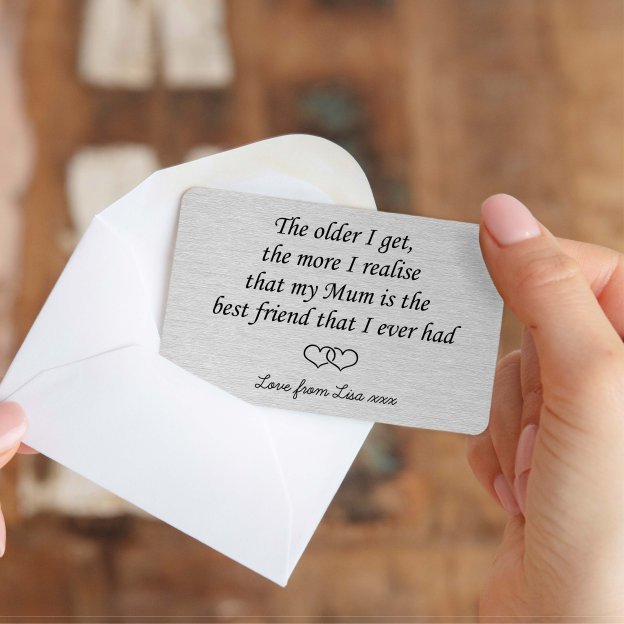 Personalized Mom Best Friend Metal Wallet Card