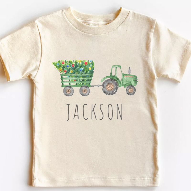 Tree And Truck Toddler Christmas Shirt