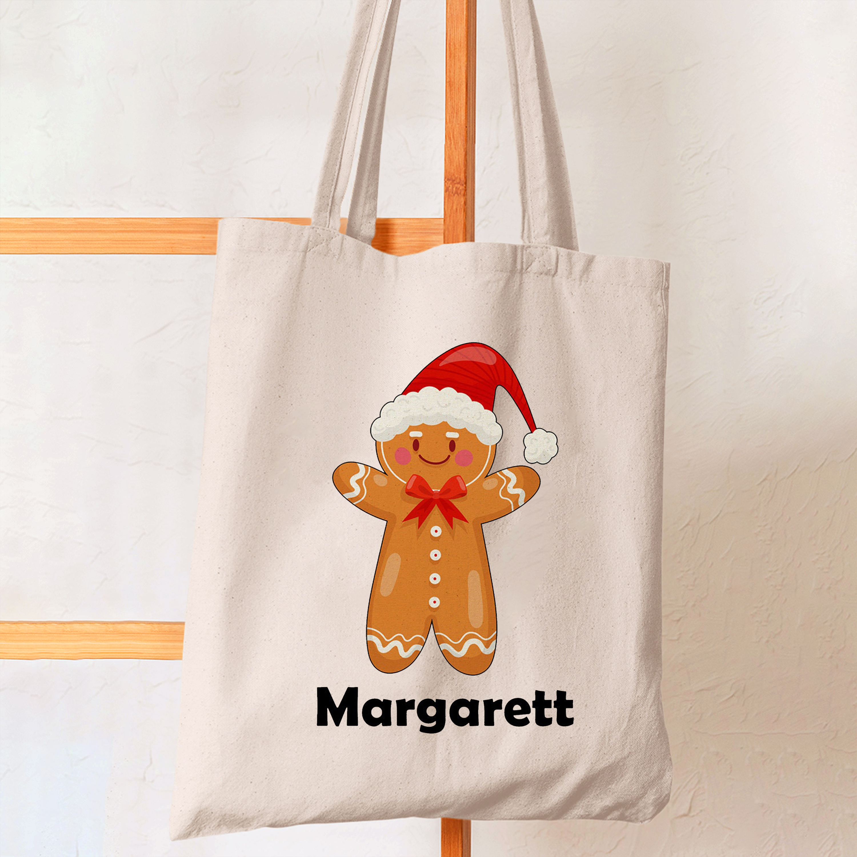 Gingerbread Man Christmas Tote Bag