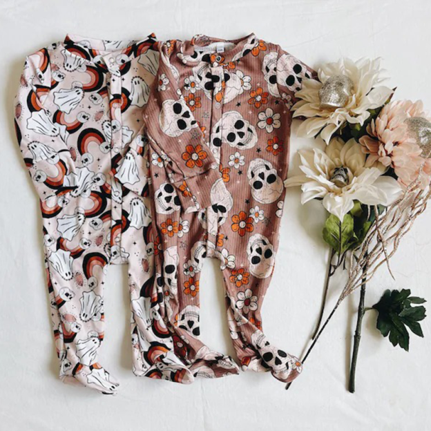 Rainbow Ghost Halloween Romper
