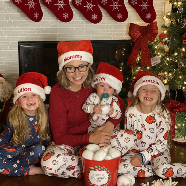 Personalized Parent-child Embroidered Santa Hat