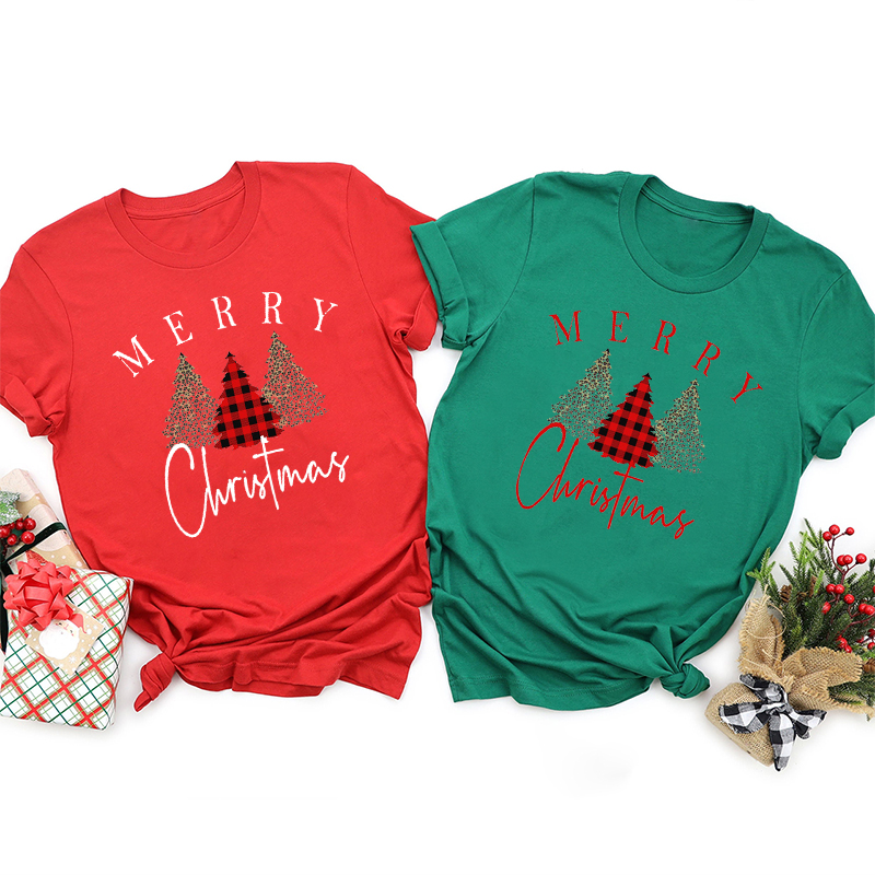 Merry Tree Christmas Family Matching Shirt