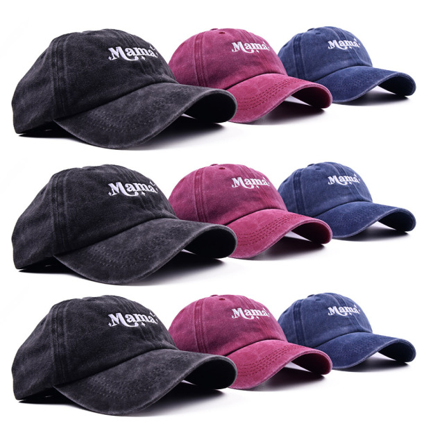 Star Print Mama Embroidered Baseball Cap
