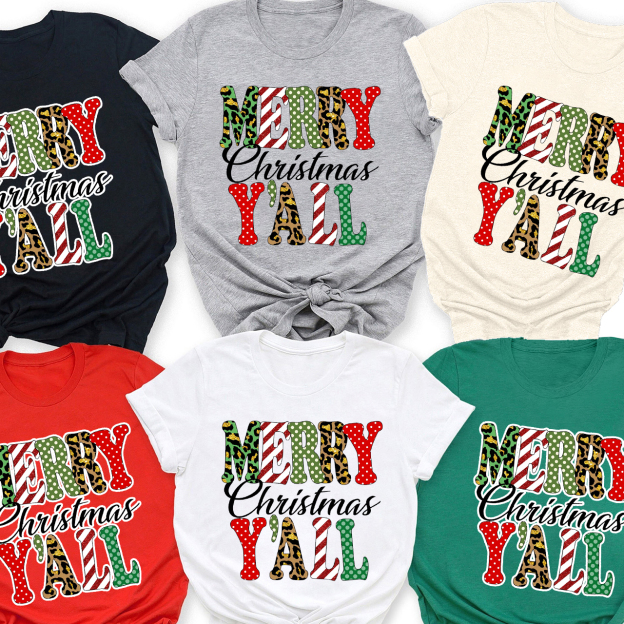Merry Christmas Y'all Family Matching Shirt