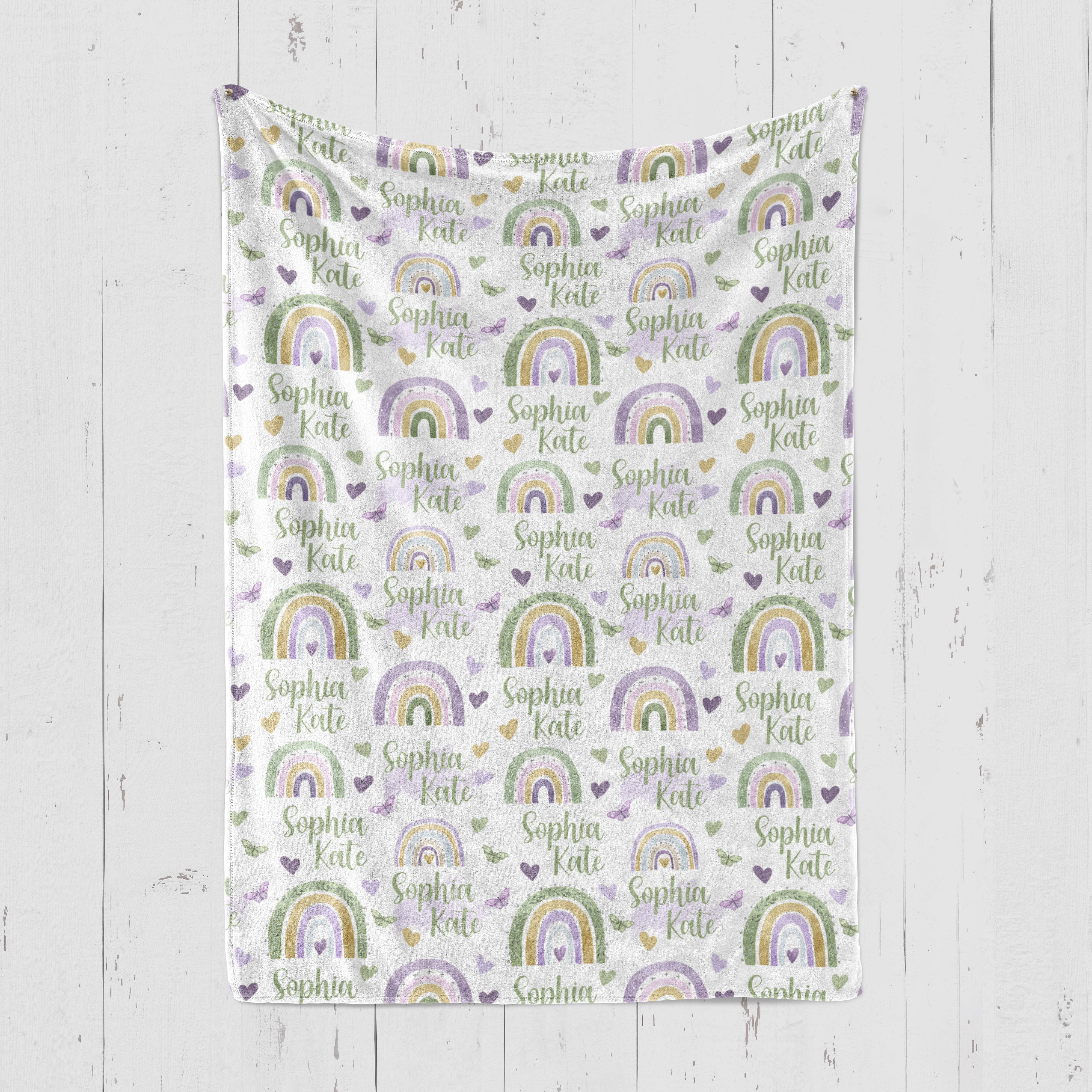 Rainbow  Baby Flannel Blanket