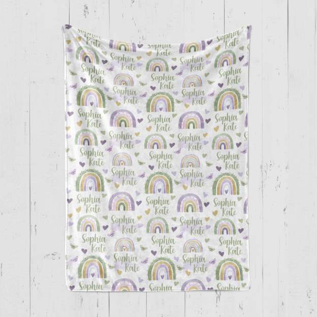 Rainbow  Baby Flannel Blanket