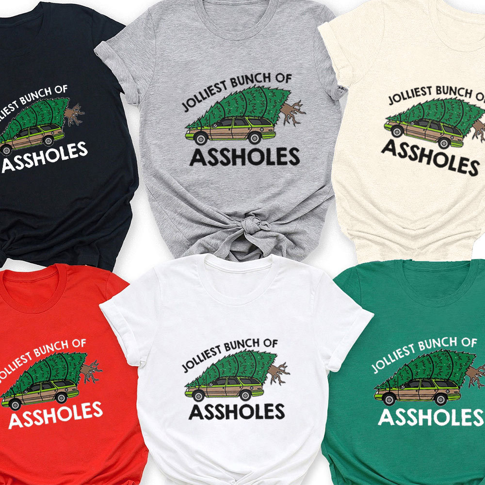 Jolliest Bunch Of Assholes Christmas Family Matching Shirt