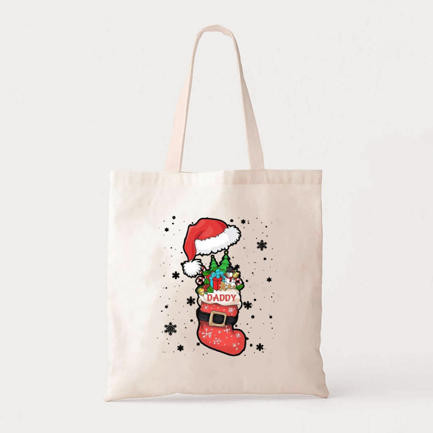 Personalized Hats&Boots Christmas Tote Bag